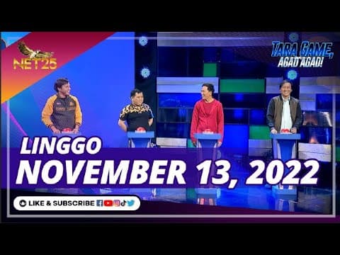 TARA GAME AGAD AGAD LEVEL UP | November 13,  2022 | 7:00PM | Tara Gamers from the Press Media