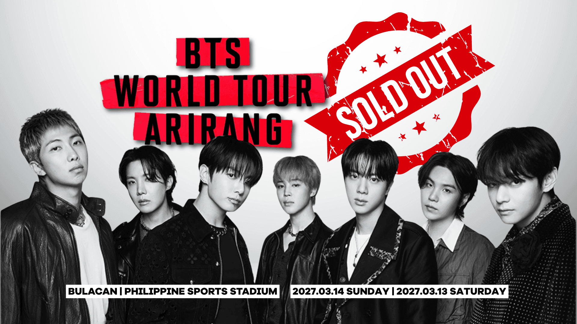Tickets for BTS "Arirang" at Philippine Sports Stadium sold out in minutes