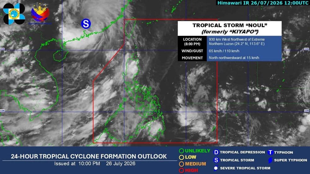 Tropical cyclone outside PAR weakens into tropical storm; PAGASA still monitoring it