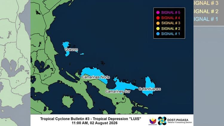 4 na lugar sa Luzon nakataas na sa signal no. 1