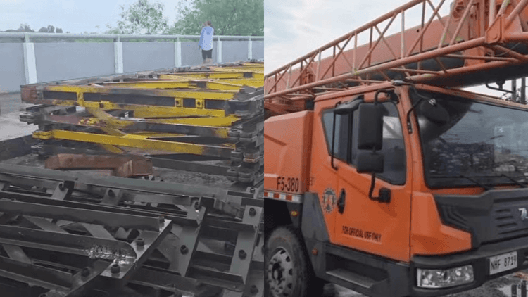 Heavy equipment, materyales para sa Bailey Bridge, dumating sa Tarlac