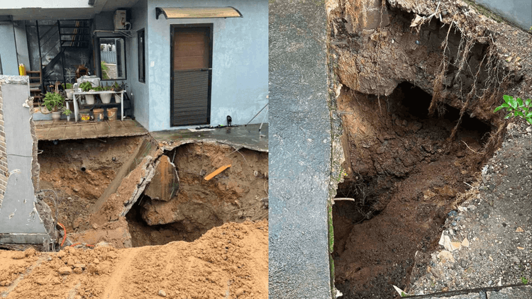 Sinkhole, lumitaw sa ilang barangay sa Dinalupihan, Bataan