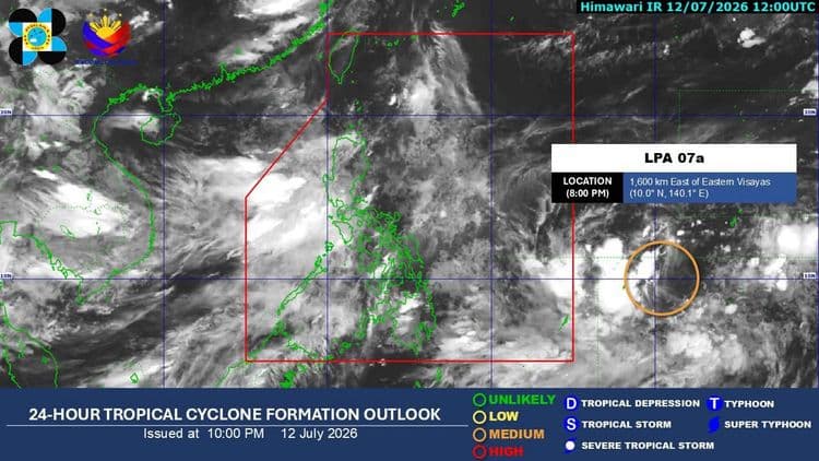 LPA outside PAR with 'medium' chance of developing into tropical depression: PAGASA