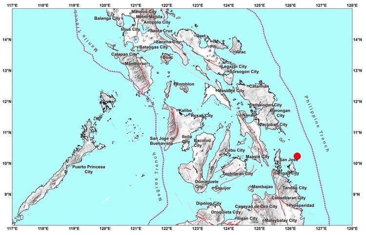 Magnitude 4.6 quake jolts Surigao del Norte
