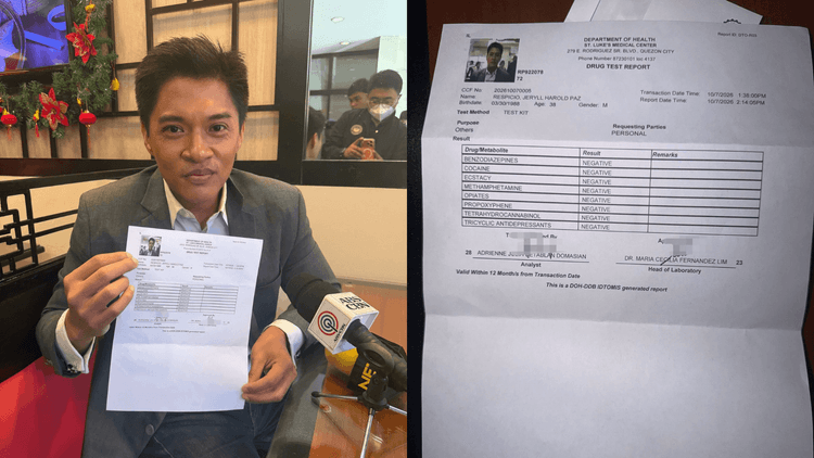 VM Respicio, negative sa drug test