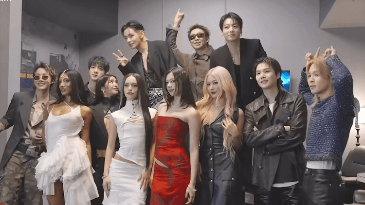 Sophia shocked after spotting BTS' V behind her