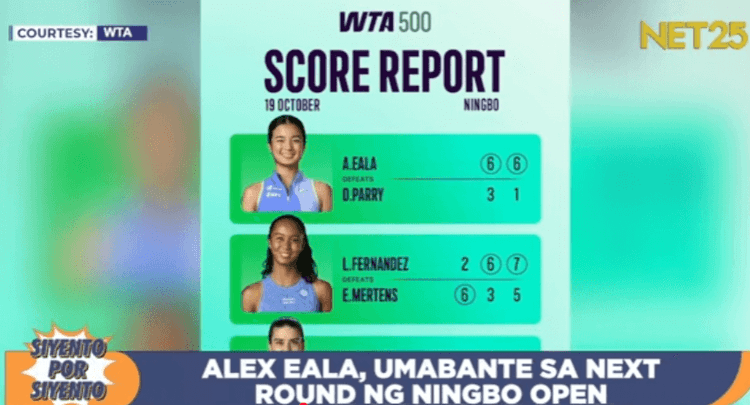 Alex Eala, pasok sa next round ng Ningbo Open