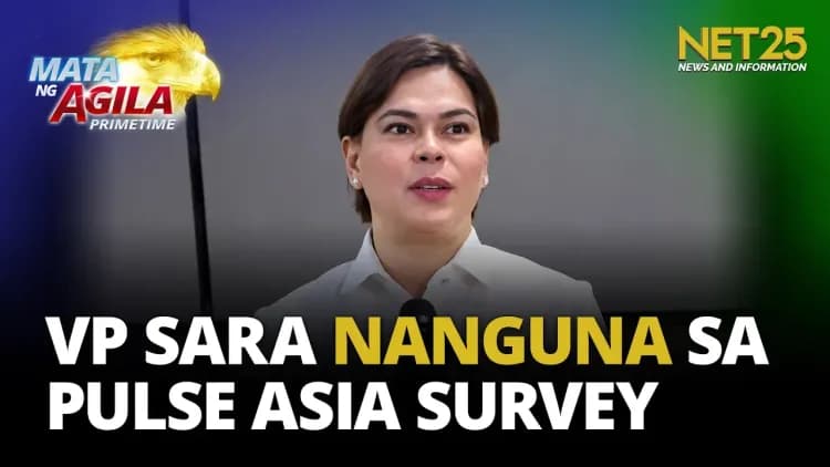 VP Sara nanguna sa Pulse Asia survey para sa 2028 elections