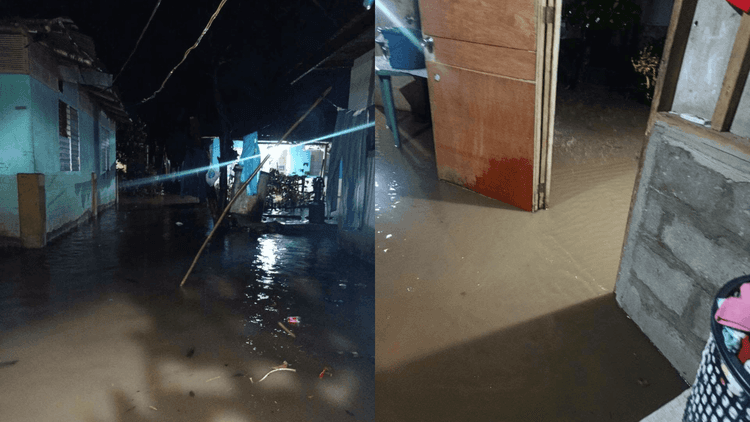 Mga bahay nalubog sa baha sa Negros Occidental