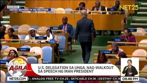 U.S. delegation, nag-walkout habang naghahayag ng talumpati si Iranian President Masoud Pezeshkian sa UN General Assembly