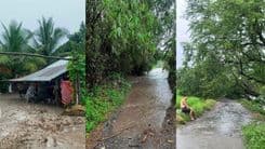 Halos pasukin na ng baha ang mga kabahayan sa Porac, Pampanga