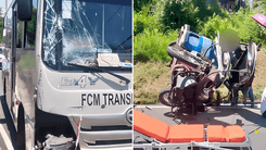 1 patay, 4 sugatan matapos salpukin ng bus ang tricycle sa Batangas