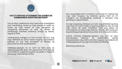 CICC, nanawagan na huwag ipakalat ang video ng Zamboanga shooting