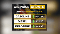 Petrolyo, may rollback simula Setyembre 29