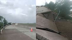 Road papuntang Minalin, Pampanga, nasira dahil sa malakas na ulan
