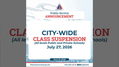 Pasok sa lahat ng antas sa Quezon City, suspendido sa Lunes para sa SONA ni Pangulong Marcos