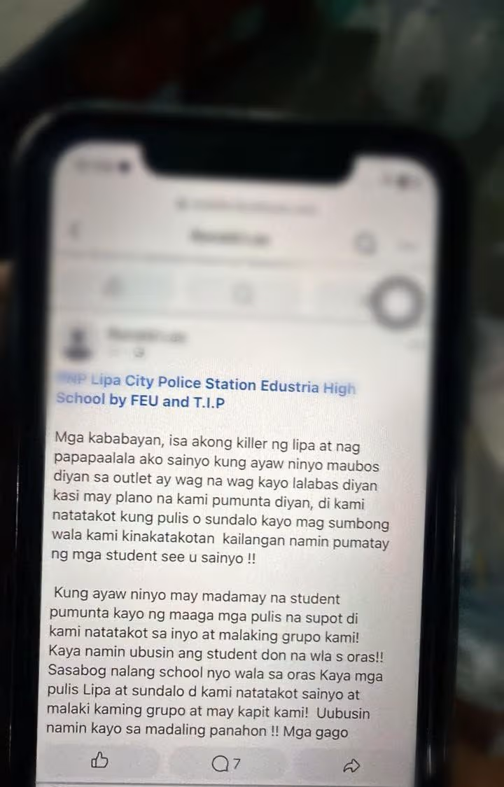 Magkapatid, inaresto sa Lipa City dahil sa pagpapakalat ng school threats sa Batangas..jpg
