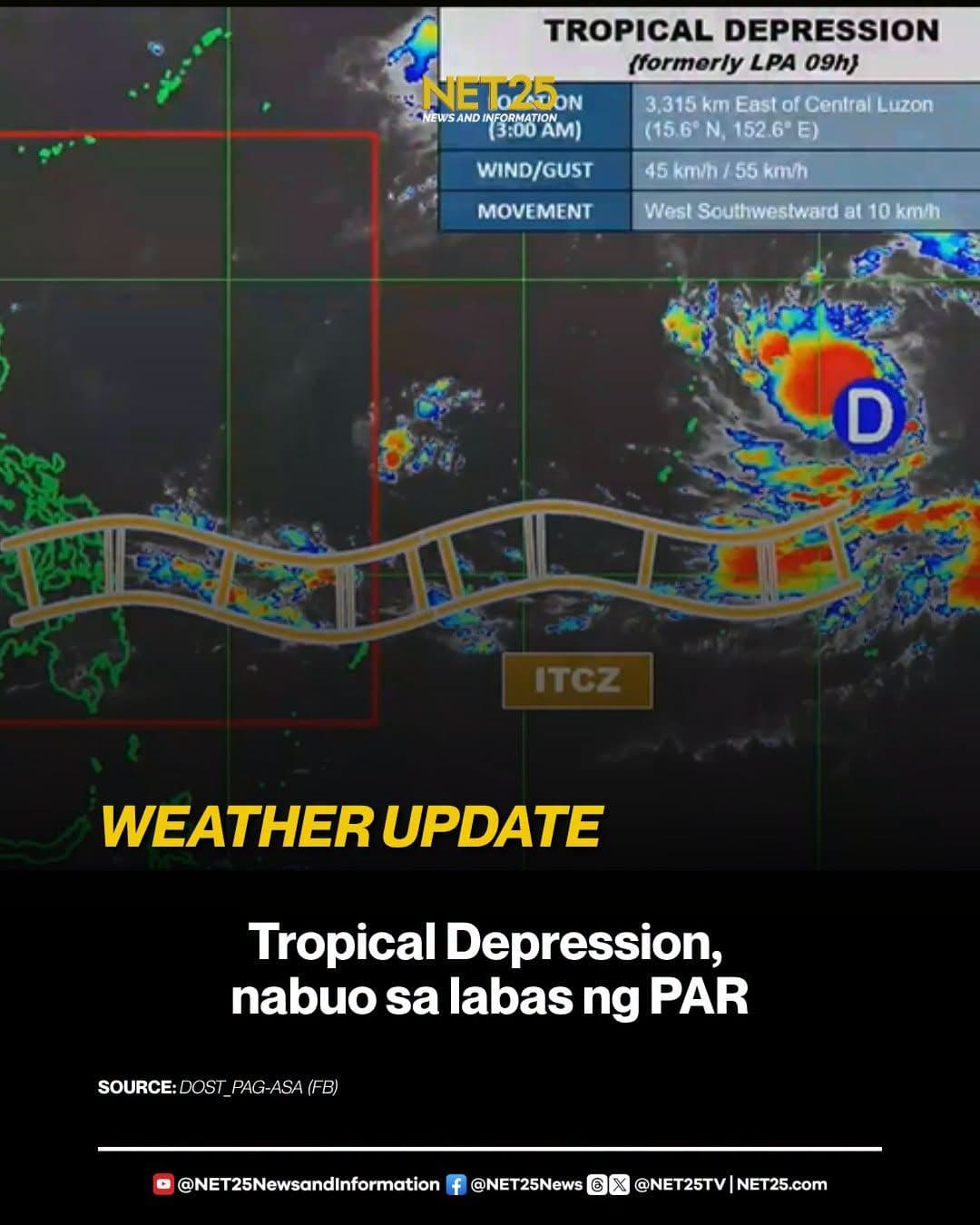 Tropical depression sa labas ng PAR, namataan ng PAGASA; mababa ang tiyansang pumasok.jpg