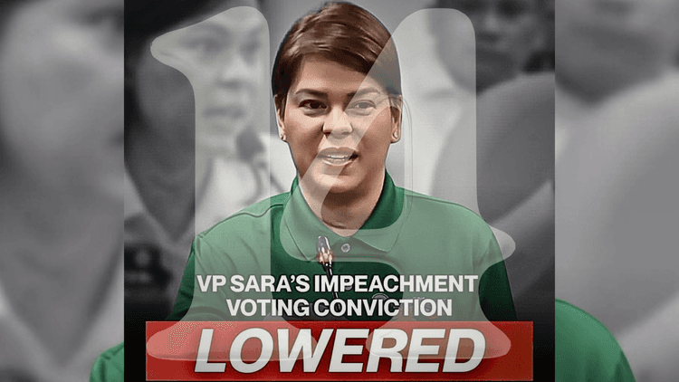 14 na boto na lamang ang kailangan para sa conviction ni VP Sara Duterte sa impeachment trial