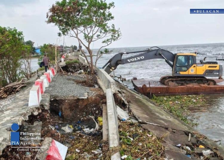 ₱300-M dike sa Paombong, Bulacan, kukumpunihin ng DPWH matapos masira