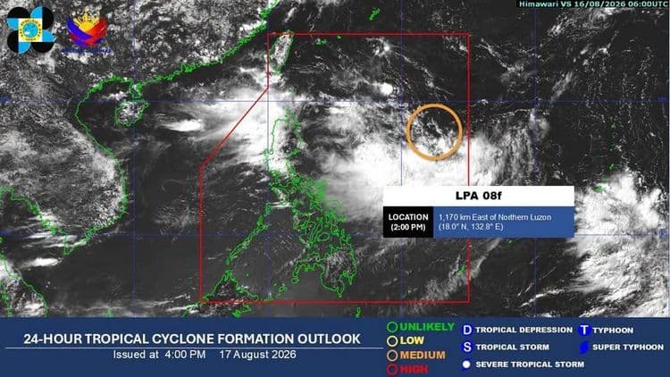 LPA may maging tropical depression, ayon sa PAGASA