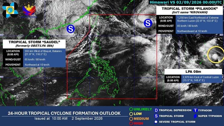 3 weather systems, binabantayan sa labas at loob ng PAR