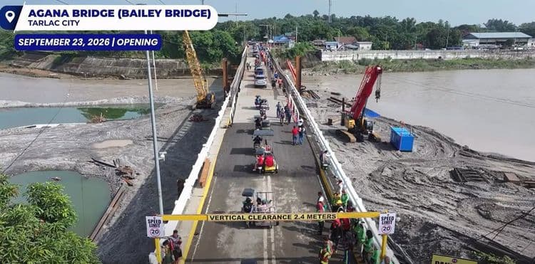 Agana Bridge sa Tarlac City, bukas na sa light vehicles at pedestrians