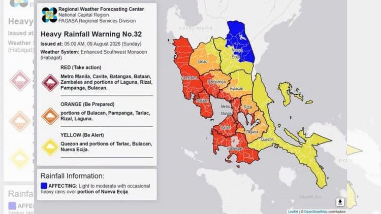Heavy Rainfall Warning, itinaas sa ibang lugar dahil sa habagat