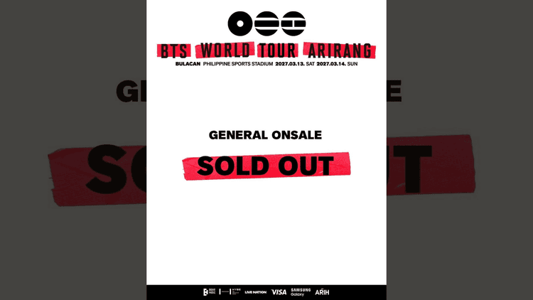 Tickets para sa “ARIRANG” concert, sold out