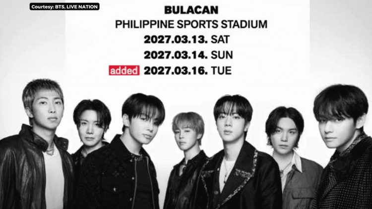 BTS, nagdagdag ng isa pang araw para sa kanilang "Arirang" World Tour
