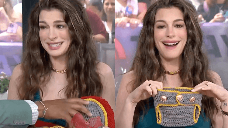 Anne Hathaway, naging emosyonal sa natanggap na Odyssey-Themed crochet baby basket sa 'Today' show