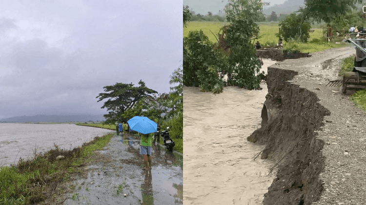 Farm-to-market road sa Occidental Mindoro unti-unting nasisira dahil sa baha