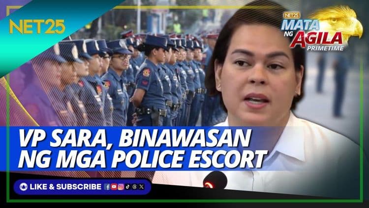 Binawasan Ng 75 Police Escort Si VP Sara Duterte