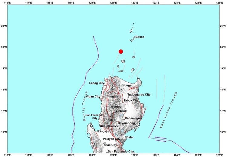 Calayan, Cagayan, niyanig ng magnitude 4.1 na lindol