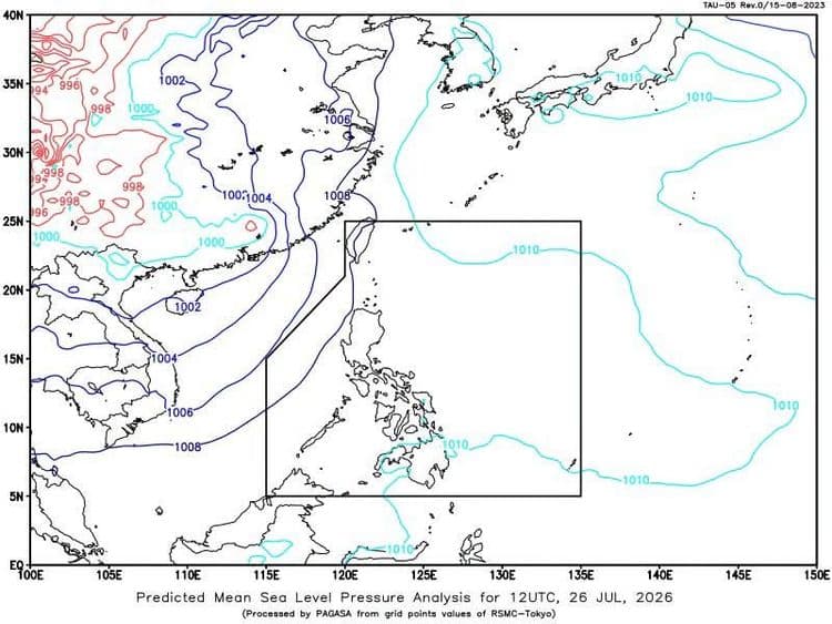 Southwest monsoon affecting Luzon, western section of Visayas