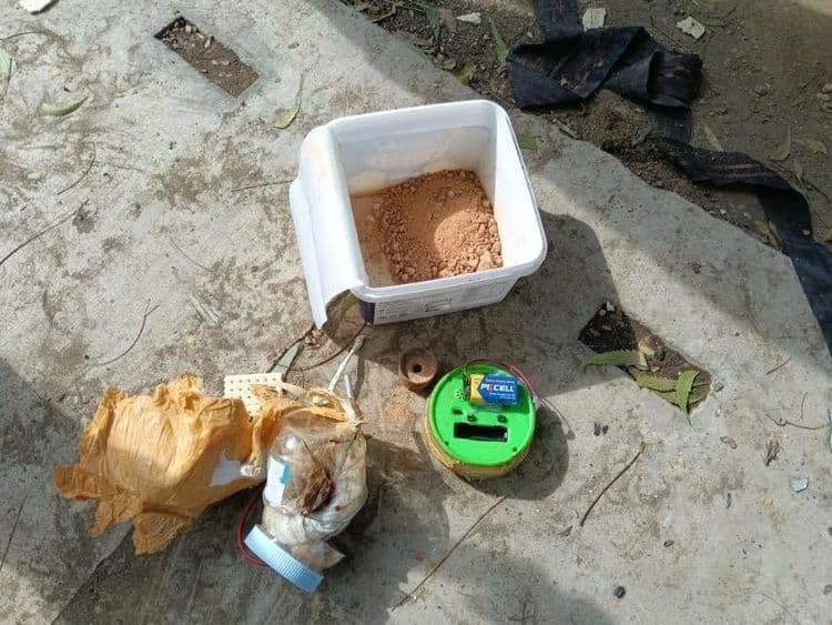 Improvised bomb, narekober ng mga awtoridad malapit sa Senado