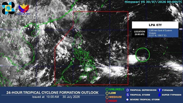 PAGASA: LPA sa Nasugbu, Batangas, tuluyan nang nalusaw; isa pang LPA sa labas ng PAR, mino-monitor pa rin