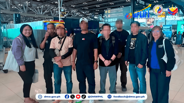 5 Pinoy crew ng inatakeng M/V Inase nakauwi na sa Pilipinas