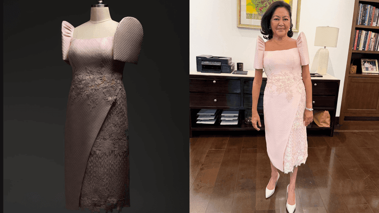 Magarang soft pink Filipiniana ni First Lady Liza Marcos sa 2026 SONA, gawa ni Michael Leyva