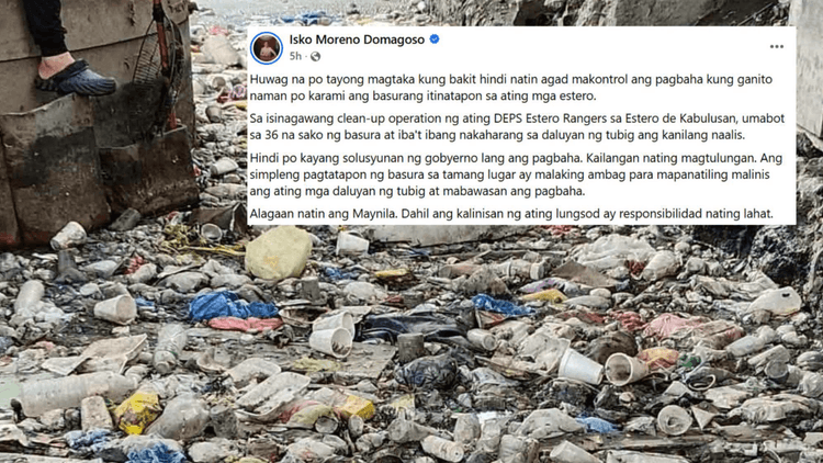 36 sako ng basura nahakot sa estero sa Maynila