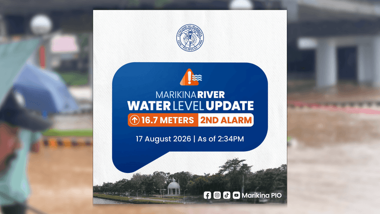 Marikina River itinaas sa 2nd alarm matapos umabot sa 16.9 metro