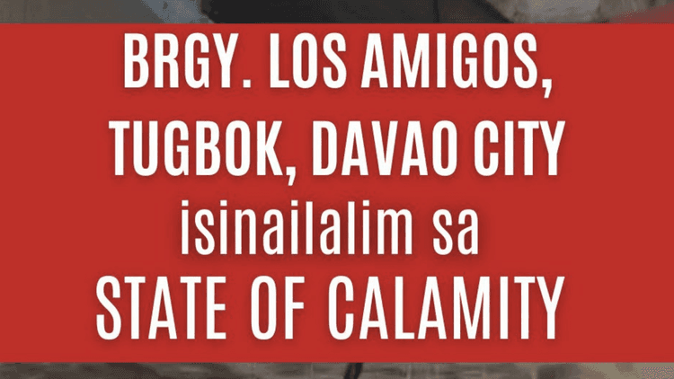 Brgy. Los Amigos sa Davao City, nagdeklara ng state of calamity dahil sa malawakang pagbaha