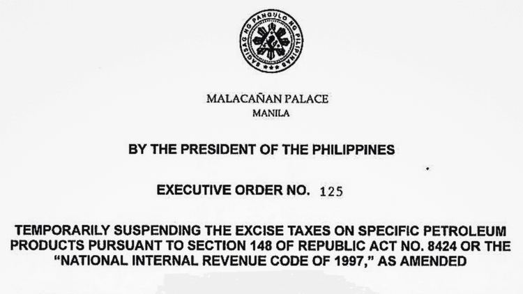 PBBM, nilagdaan ang EO 125 para sa suspensyon ng excise tax sa LPG at kerosene