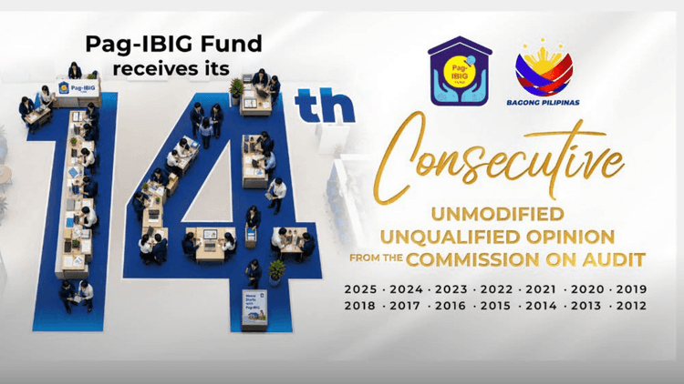 Pag-IBIG Fund, nakamit ang pinakamataas na audit opinion mula sa COA sa ika-14 na magkakasunod na taon