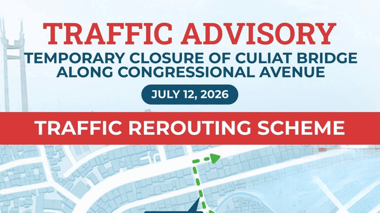 Pagsasara ng Culiat Bridge sa Congressional Avenue