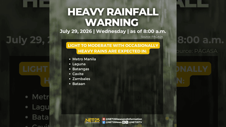 Quezon Province, nakataas pa rin sa yellow warning level dahil sa LPA; mga pag-ulan, nararanasan sa Metro Manila at kalapit-lalawigan