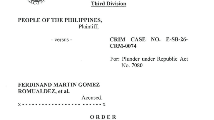 Sandiganbayan, magsasagawa ng pagdinig sa Setyembre 10 ukol sa hiling ni Martin Romualdez na manatili sa ospital