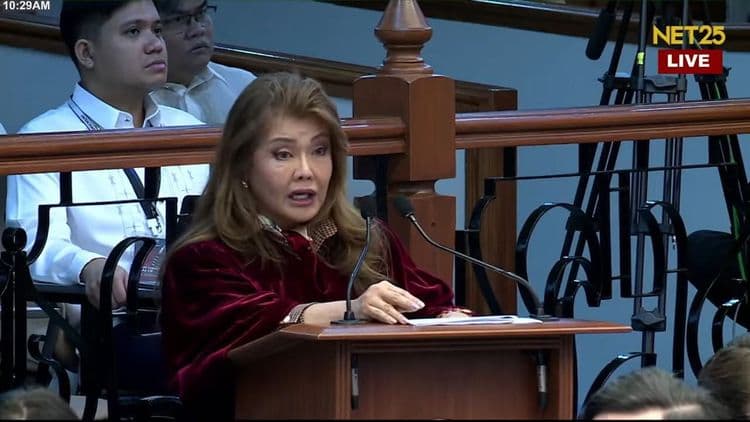 Sen. Imee Marcos, kinuwestiyon din ang pagharap ni retired Justice Cabotaje-Tang sa impeachment trial