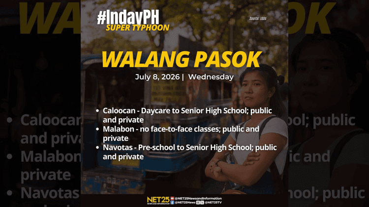 Klase sa ilang bahagi ng Metro Manila, suspendido ngayong Miyerkules, Hulyo 8,