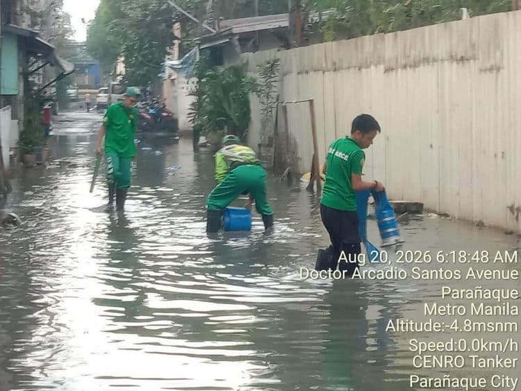 Tubig-baha sa Brgy. San Antonio, Parañaque, hindi pa rin humuhupa kahit tumigil na ang ulan